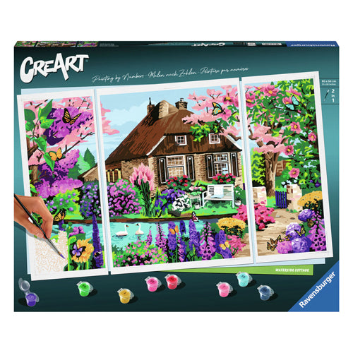 Ravensburger Creart malování na čísle Waterside Cottage