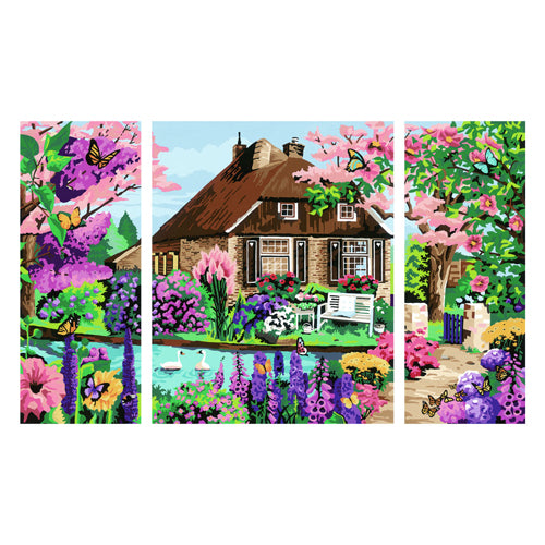 Ravensburger creart schilderen op nummer waterside cottage