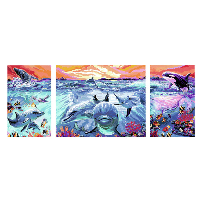 Ravensburger Creart Painting on Dolphin's At Sunset Song