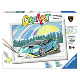 Ravensburger Crart Målning av nummer Blue Lamborghini