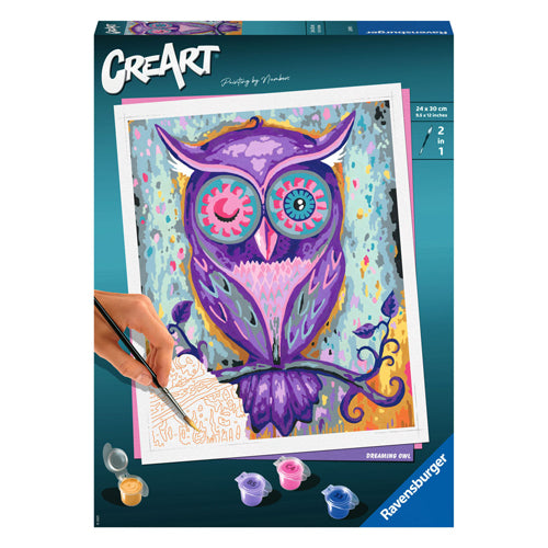 Ravensburger Creart Maleri ved nummer - Dreaming Owl