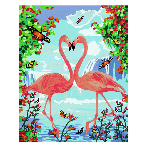 Ravensburger Kreart Gemälde bei Number - Flamingo Liebe