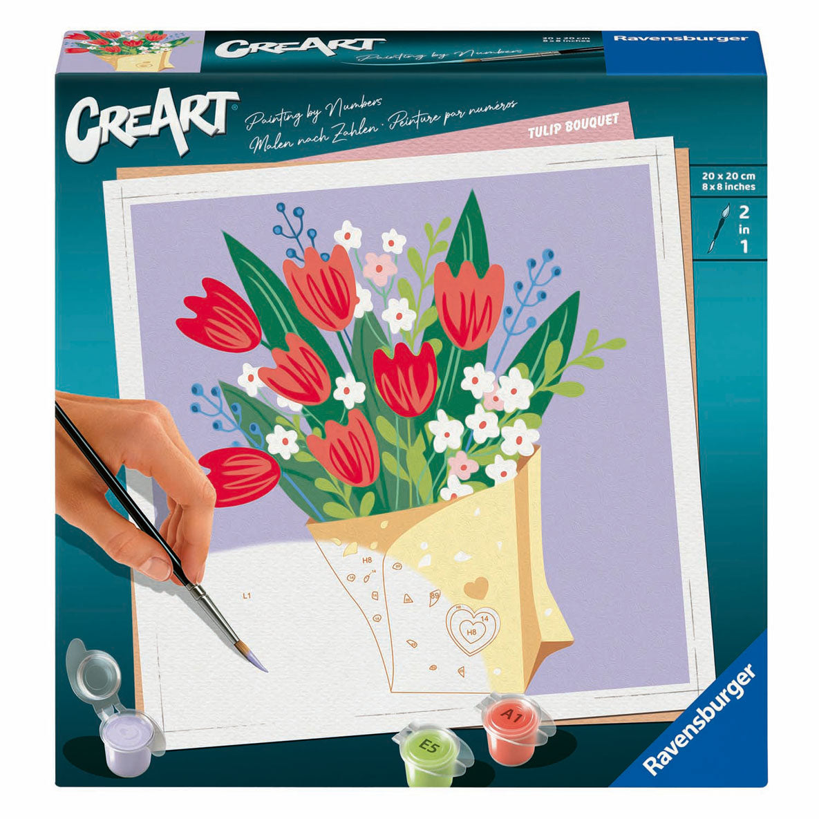 Ravensburger Creart Malen nach Zahlen – Tulpenstrauß