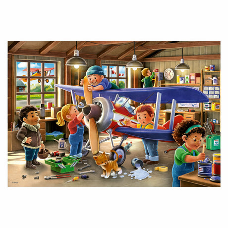 Ravensburger Puzzle Flugzeug- und Zugreparatur, 2x24tlg.