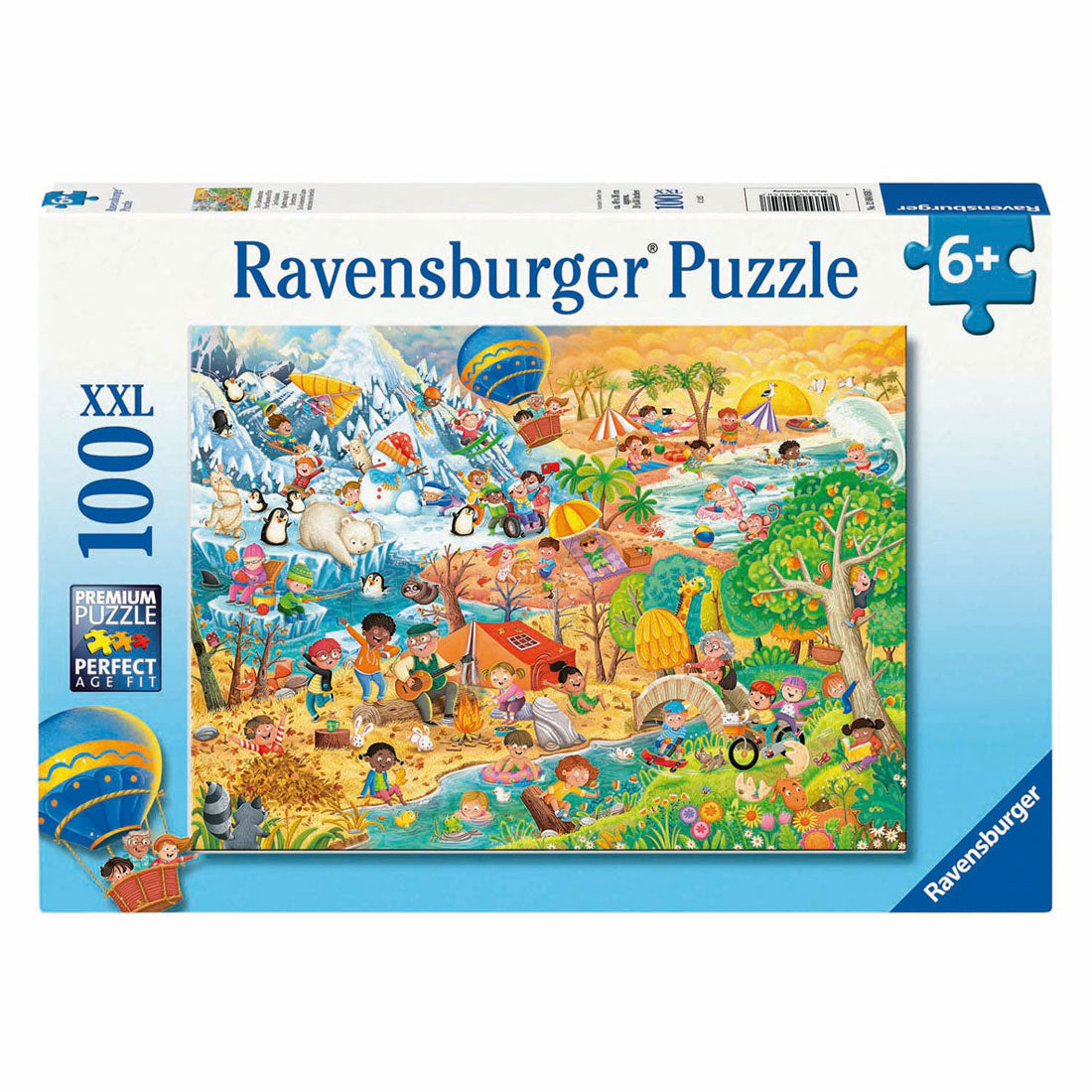 Ravensburger Puzzle - Vier Jahreszeiten voller Spaß - 100 XXL-Teile