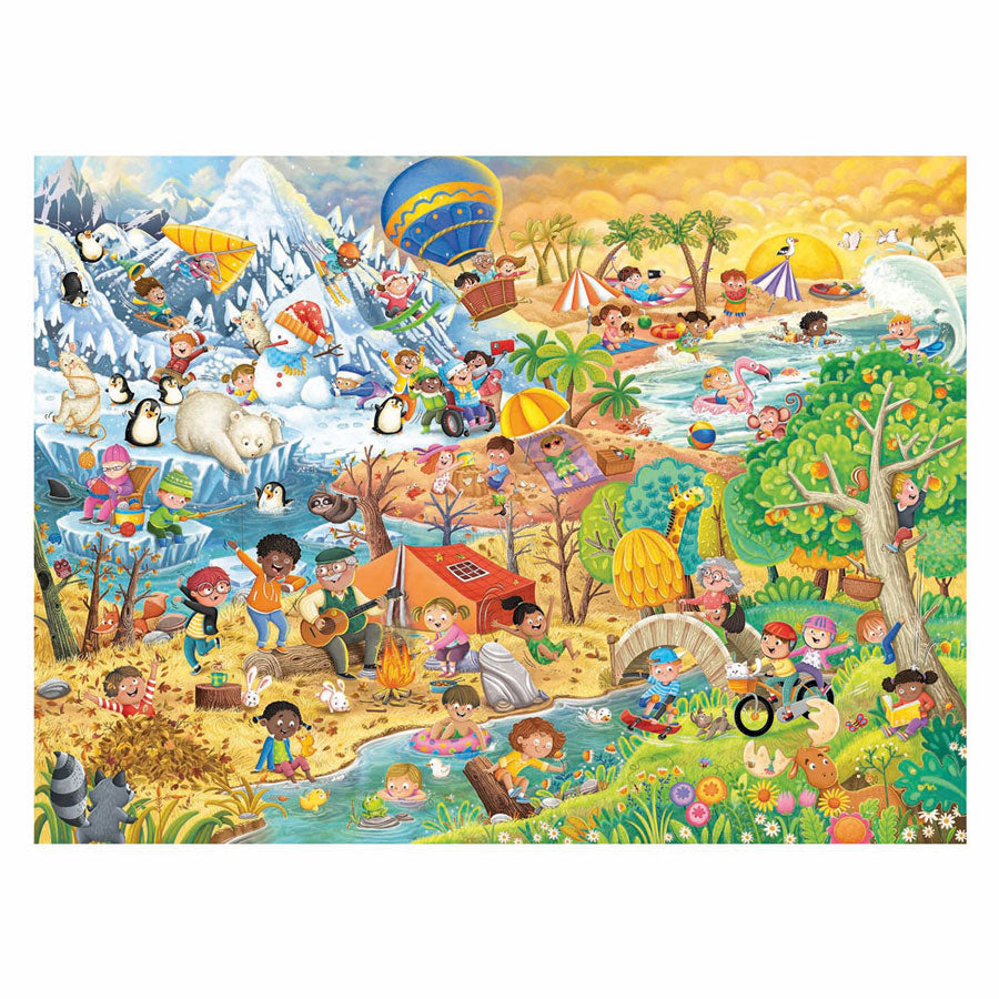 Ravensburger Puzzle - Vier Jahreszeiten voller Spaß - 100 XXL-Teile