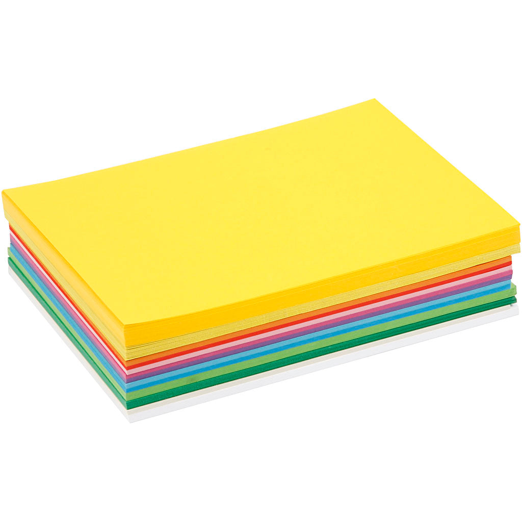 Colortime Frühlingskarton, A5, Blatt 148x210 mm, 180 gr, verschiedene Farben, 300 verschiedene Blätter 1 Karton