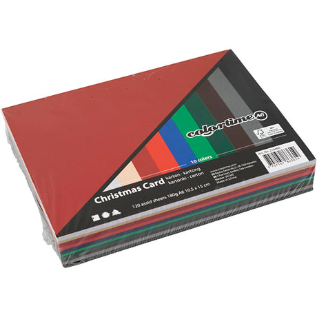 Colortime https: www.cchobby.nl Christmas-cardboard-a6-sheet-105x148-mm-180-gr-diverse-colours-120-div-vellen-1-doos