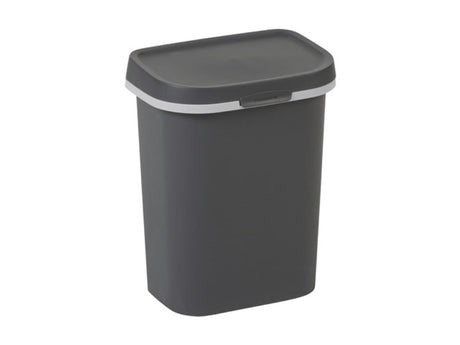 Curver Abfallbehälter Mistral flach 10 Liter Anthrazit 25x17x30 cm (BxTxH)
