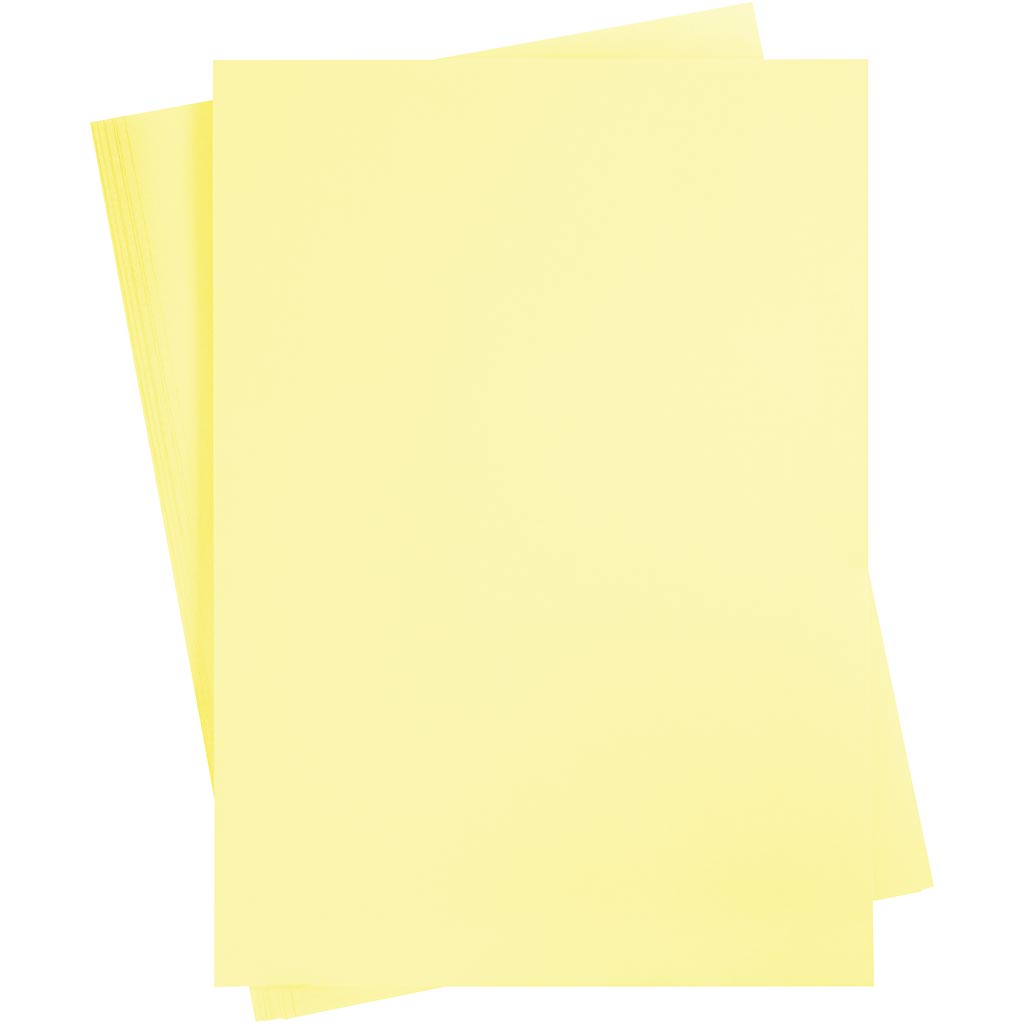 Creativ Company Farbkarton, A2, Blatt 420x594 mm, 180 gr, hellgelb, 10 Blatt 1 Karton