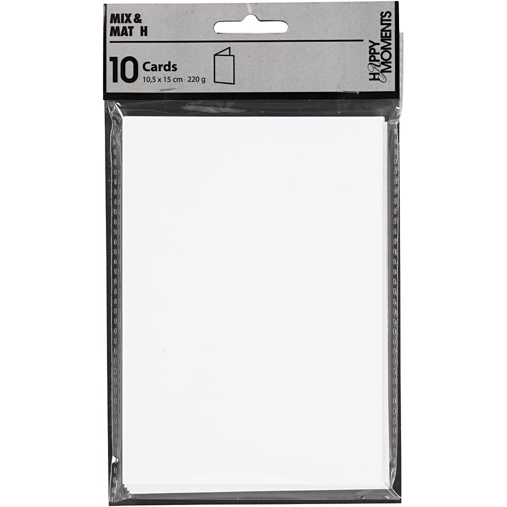 Kreativunternehmen https: www.cchobby.nl Cards-size-card-10-5x15-cm-220-white-10-piece-1-box
