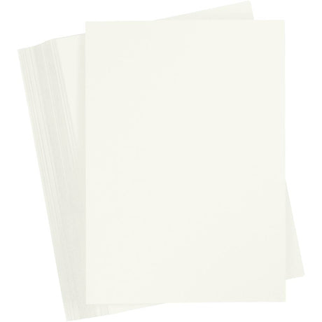Creativ Company farbiger Karton, A4, Blatt 210 x 297 mm, 180 g, gebrochenes Weiß, 100 Blatt 1 Karton