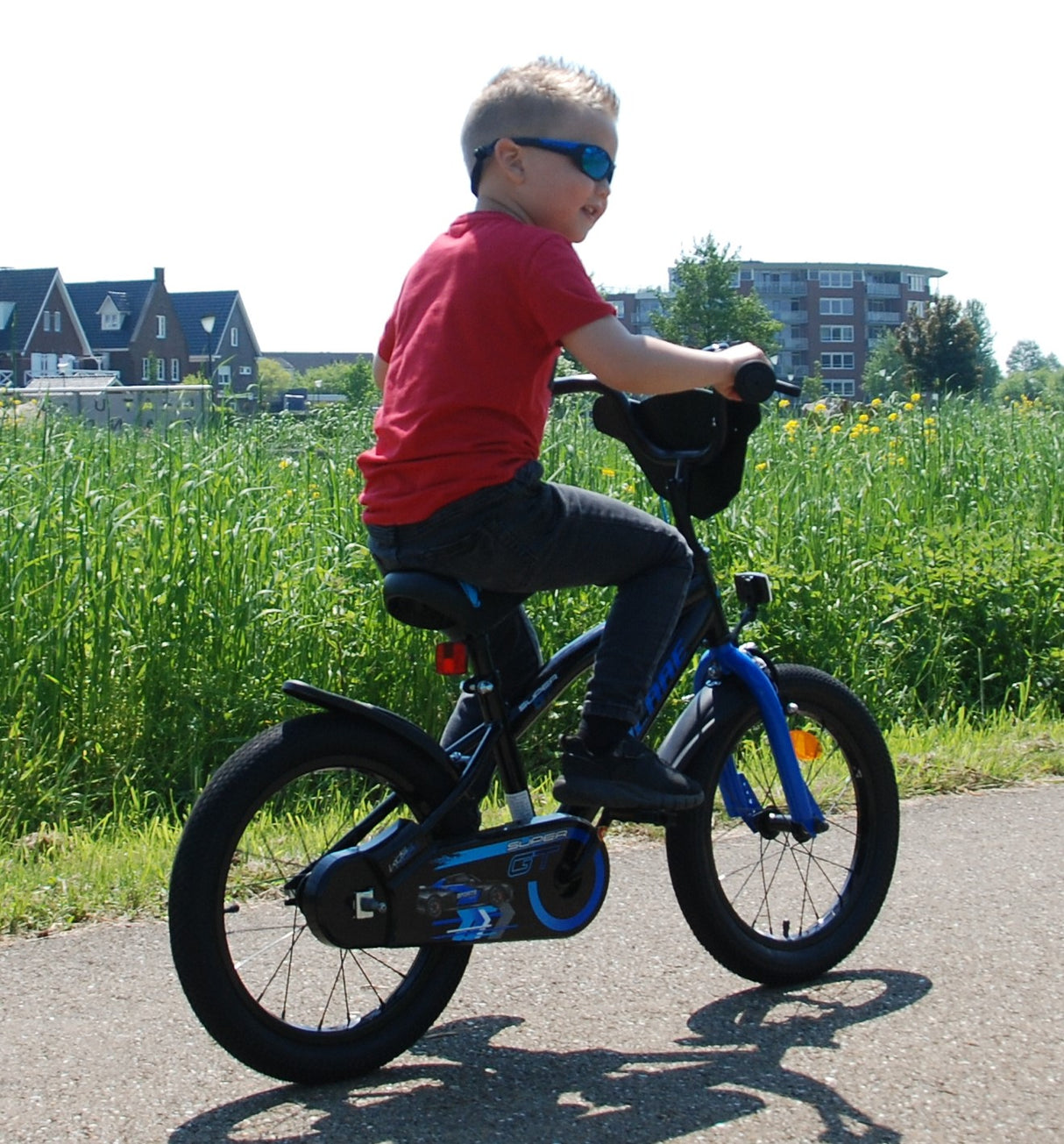 Bike per bambini di Vlatare Super GT - Ragazzi - 16 pollici - Blu