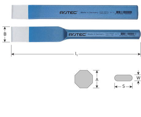Rotec Schlitzmeißel flach 26x240mm