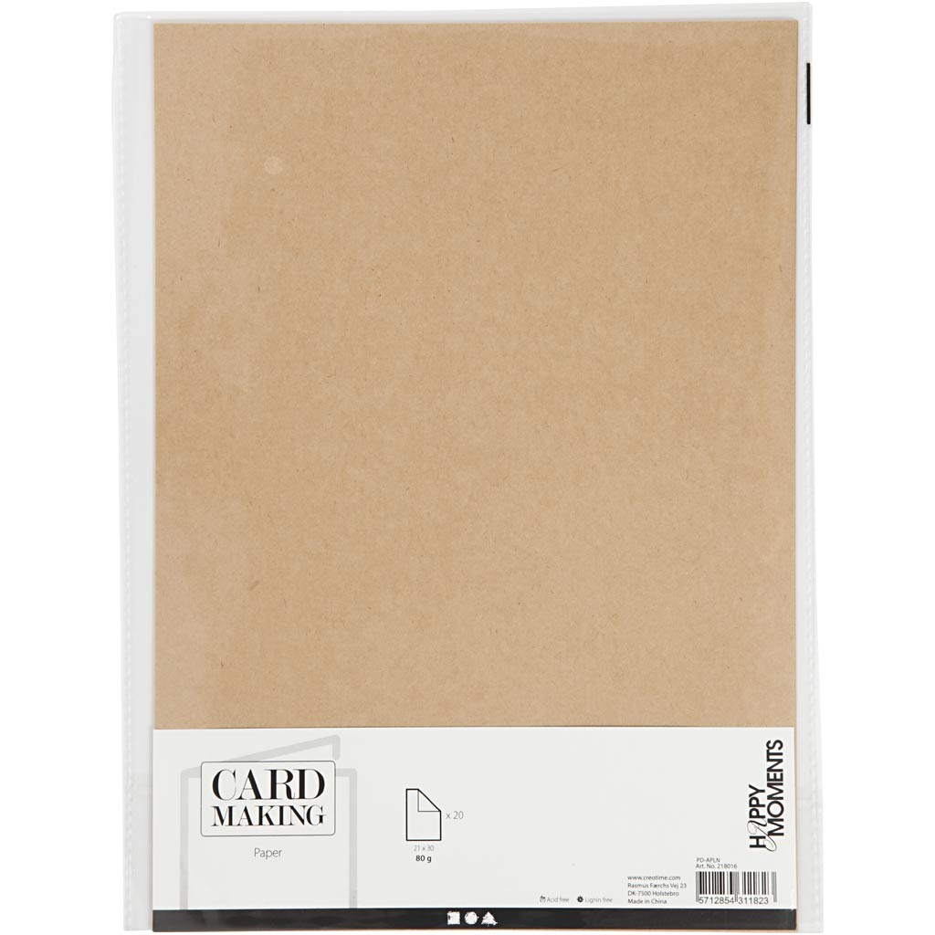 Creativ Firmenpapier, A4, Blatt 210x297 mm, 120 gr, natur, 20 Stück 1 Karton