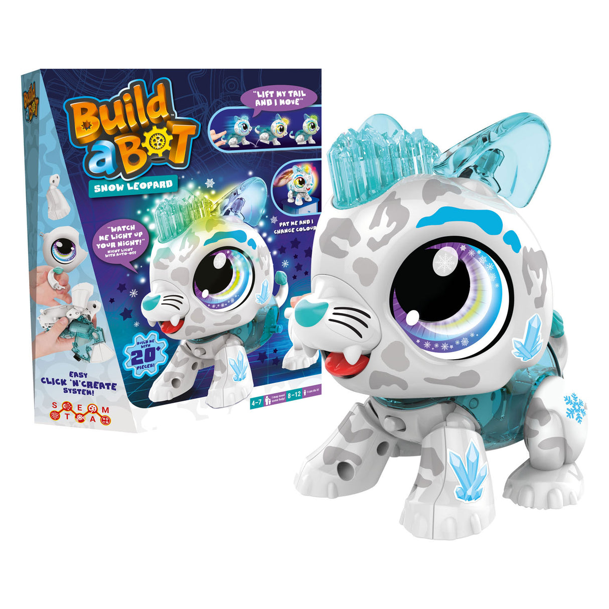 Goliath Build A Bot Lights Snow Leopard Interactive Robot