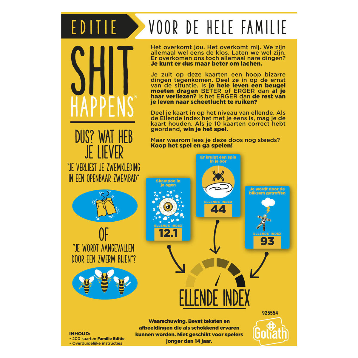 Goliath shit happens: familie editie 14+ - nederlandstalig kaartspel - partyspel