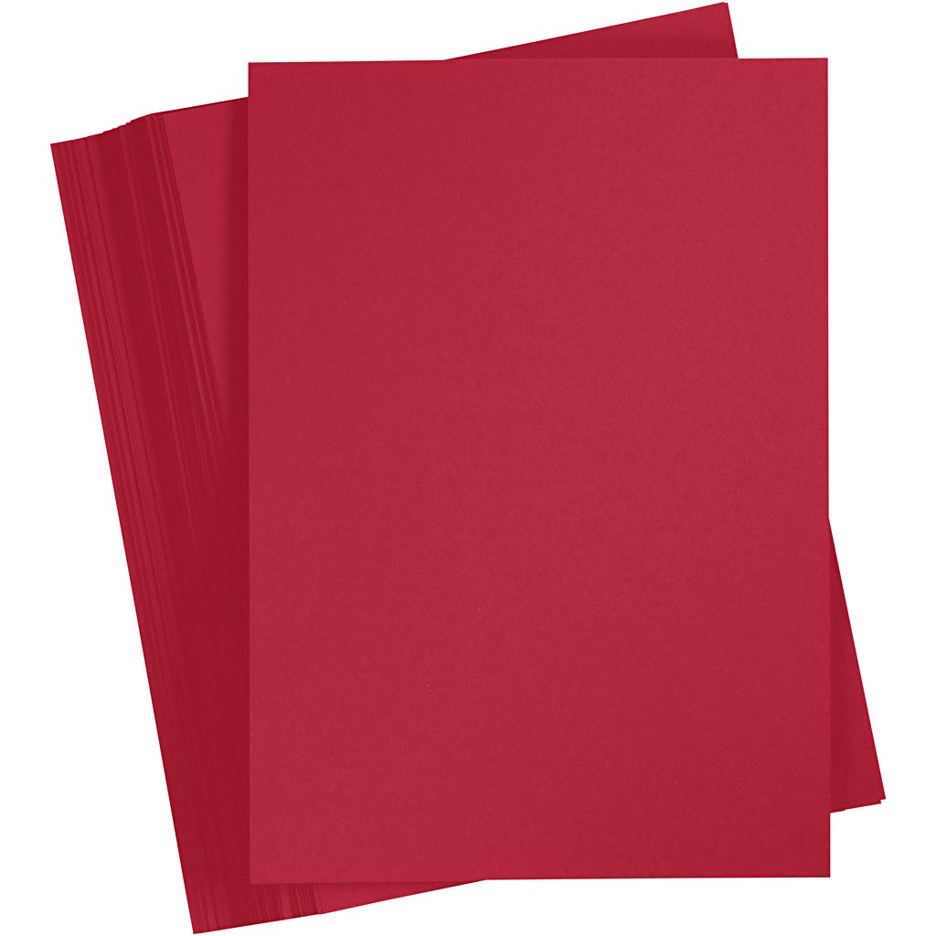 Creativ Company Farbkarton, A6, Blatt 105x148 mm, 180 gr, Weihnachtsrot, 100 Blatt 1 Karton