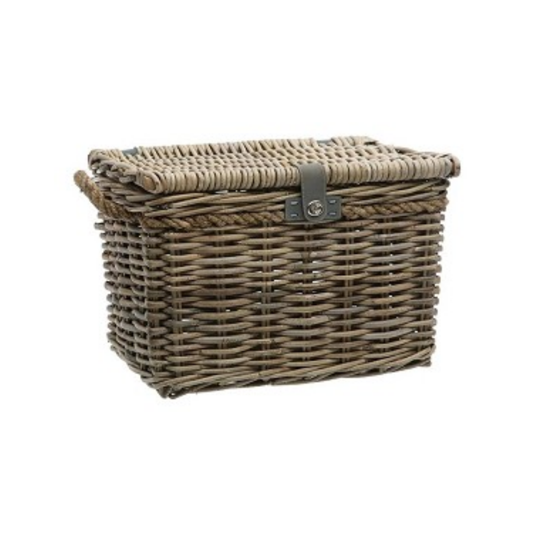 NewLooxs rattan bicycle basket New Melbourne Large 45 liter 45 x 33 x 31 cm Gray