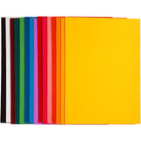 Rippen -Pappe Farbe 80gr, 10 Blätter