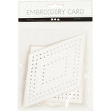 Creativ Company Cross Stitches Cardboard White Geometric, 20st.