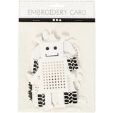 Creativ Company Kreuzstichkarton, Tierroboter, H: 8-13 cm, B: 8-13 cm, weiß, 6x3 Stück 1 Box