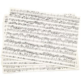Creativ Company Kraftpapier mit Aufdruck, Musiknoten, A4, Blatt 210 x 297 mm, 100 g, 10 Blatt 1 Karton