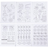 Wasserlösliche Stickbögen der Firma Creativ, dekorative Motive, A5, Blatt 148,5 x 210 mm, 6 Blatt 1 Box