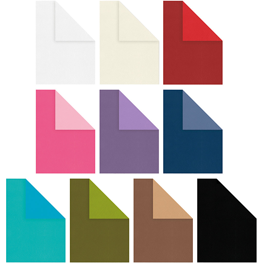 Creativ Company Strukturkarton, A4, Blatt 210x297 mm, 250 g, verschiedene Farben, 30x10 Blatt 1 Karton