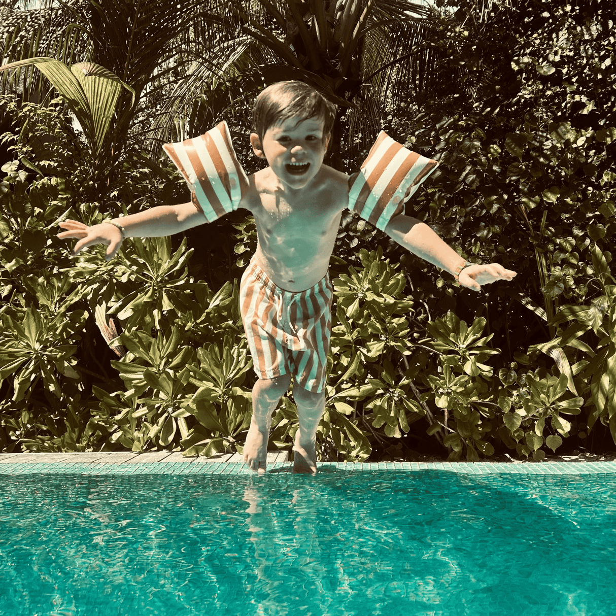 Fluss | braun-weiße Schwimmarmbänder 2-6 Jahre
