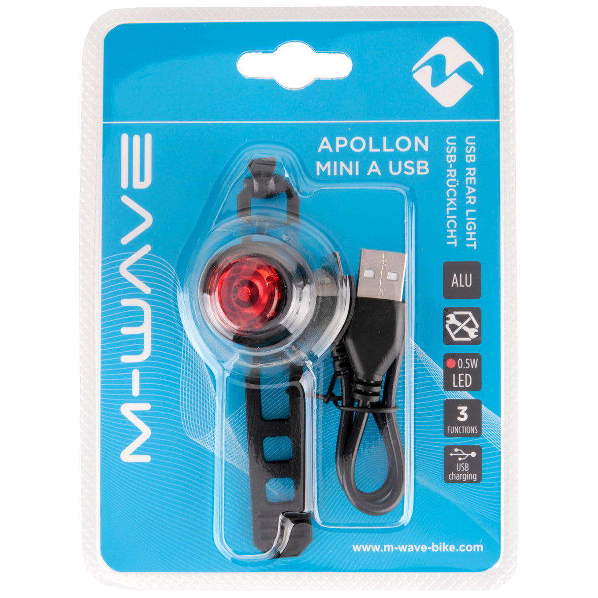 M-Wave Apollon Mini, USB-Akku, blinkendes Licht