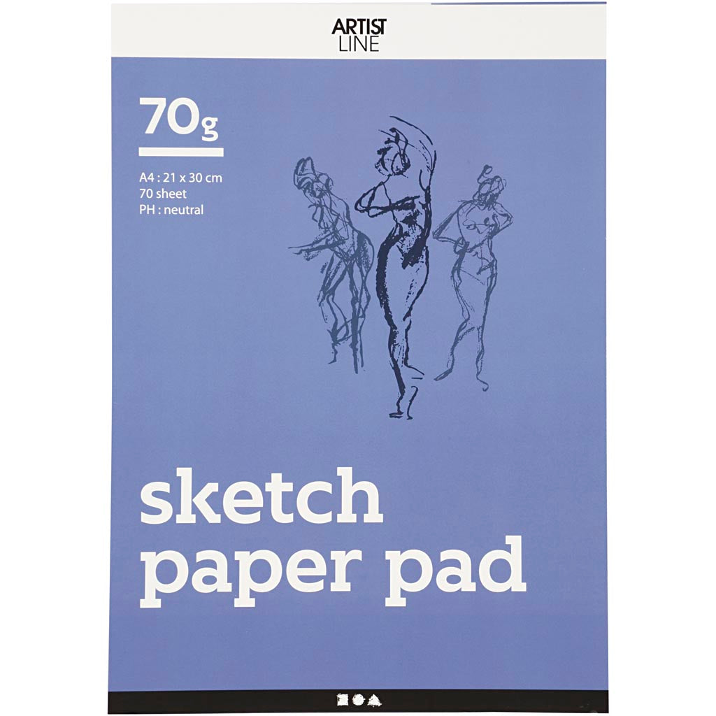 Creativ Company Skizzenblock weiß A4 70gr, 70 Blatt