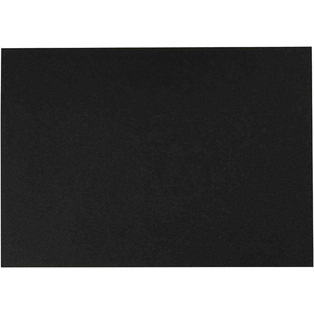 Creativ Company Aquarellpapier, A4, Blatt 210 x 297 mm, 230 g, schwarz, 10 Blatt 1 Karton