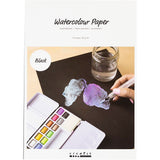 Creativ Company Aquarellpapier, A4, Blatt 210 x 297 mm, 230 g, schwarz, 15 Blatt 1 Karton