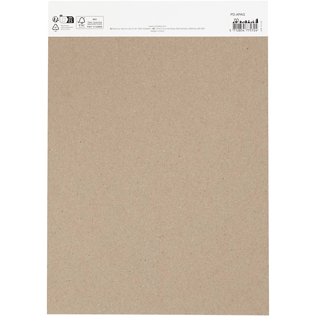 Creativ Company Aquarellpapier, A4, Blatt 210 x 297 mm, 230 g, schwarz, 15 Blatt 1 Karton