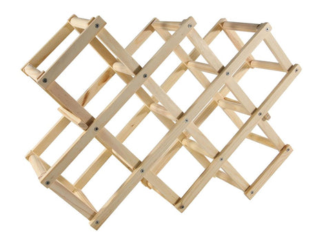 Svenska Living Weinregal aus klappbarem Holz für 10 Flaschen 45x31x12,5cm