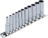 BGS Technic Innensechskant-Steckschlüsselsatz, tief 1 4 AF 4 - 13 mm 11-tlg.