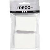 Creativ Company Mini-Leinwand, Größe 6x4x1 cm, weiß, 2 Stück 1 Karton