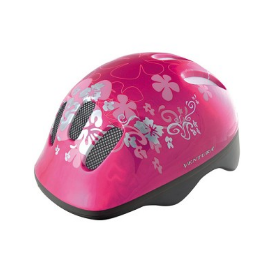 M-Wave Helm Child Pink Flower S (52-57 cm)