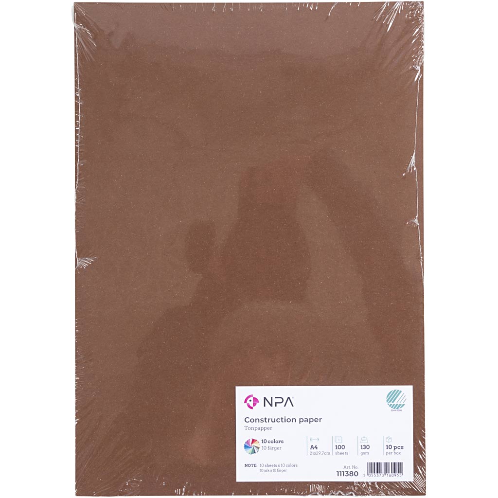 Creativ Company Kreativpapier, Größe A4, 120 g, verschiedene Farben, 100 Blatt, 1 Box