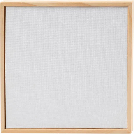 Creativ Company Leinwandpaneel mit Rahmen, Größe 15,8 x 15,8 cm, 280 g, weiß, 10 Stück 1 Karton