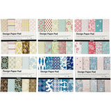 Creativ Company Design-Papierblock, Blatt 15,2 x 15,2 cm, 120 g, verschiedene Farben, 300 Blatt, 6 x 50 Blatt, 1 Box