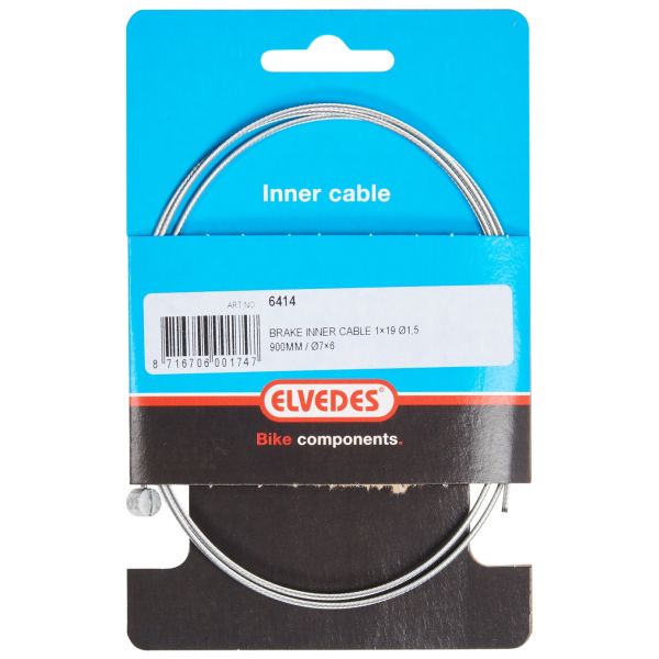 ELVEDES Rem Binnenkabel 900 mm 1 × 19 Drahtverzinke Ø1,5 mm mit T-Nipple Ø7 × 6 mm