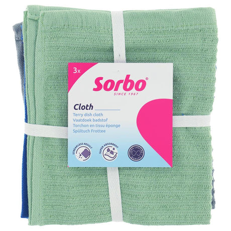 Sorbo Frottee-Geschirrtücher 35 x 35 cm, 3er-Set