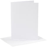 Creativ-Firmenkarten und Umschläge, Kartengröße 12,7 x 17,8 cm, Umschlaggröße 13,3 x 18,5 cm, 230 g, weiß, 4 Set 1 Box