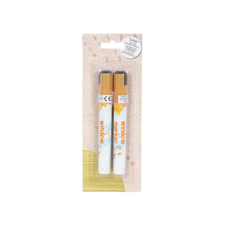 Svenska Living Fenstermarkierer, waschbar, goldfarben, 2er-Set