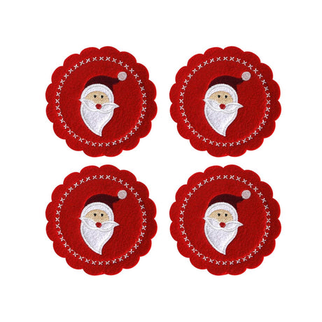 Svenska living onderzetter kerst 4-delig vilt holly jolly ø10cm