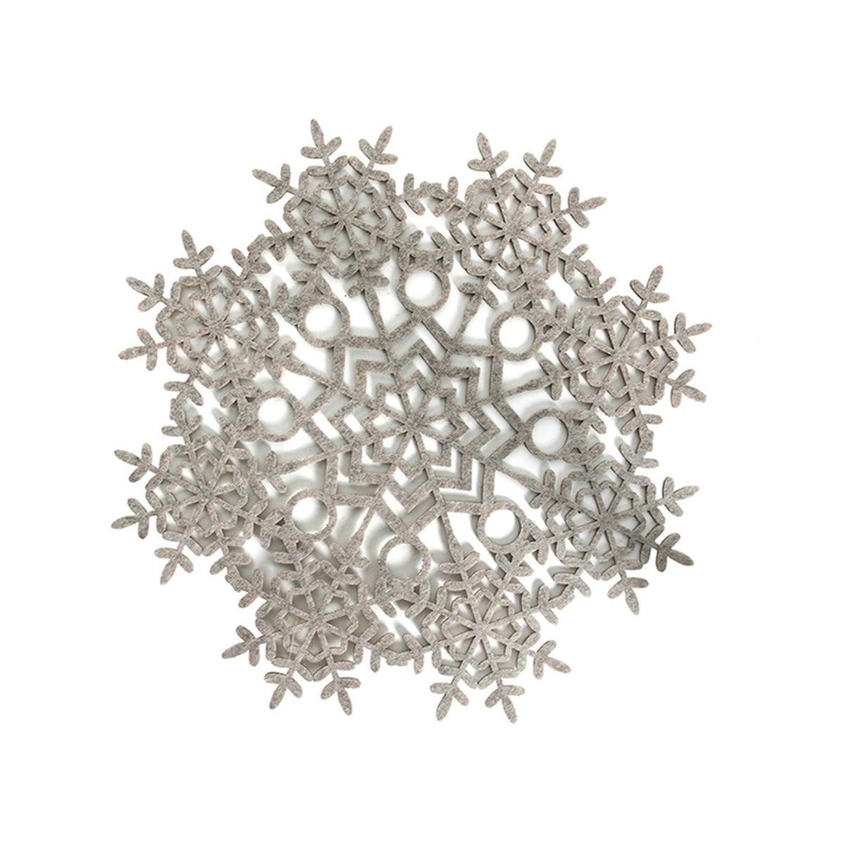 Svenska living placemat vilt snowflake grijs ø38cm
