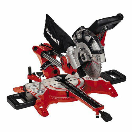 Einhell elektrische Radial-Kapp- und Gehrungssäge TC-SM 2131 2 Dual – 1800 W – ø210 mm – Sägekopf nach links und rechts neigbar – mit Laser – inkl. Sägeblatt mit 48 Zähnen