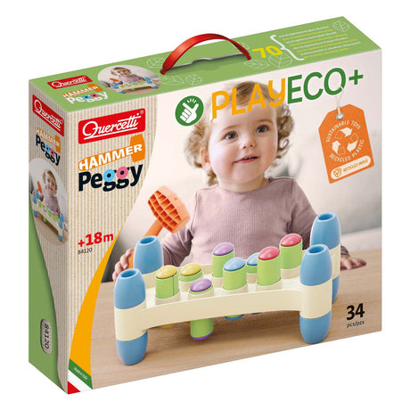 Quercetti Play Eco+ Hammerbank Peggy (34-teilig)